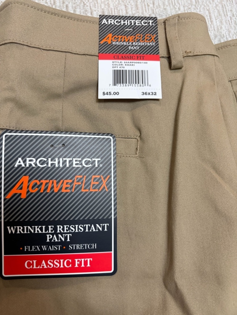 Architect Active Flex Classic Fit Khaki Pants - Picture 5 of 7